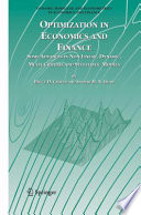Optimization in Economics and Finance Some Advances in Non-Linear, Dynamic, Multi-Criteria and Stochastic Models /