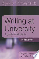 Writing at university a guide for students /