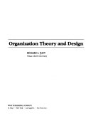 Organization theory and design /