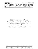Solow versus Harrod-Domar reexamining the aid costs of the first millennium development goal /