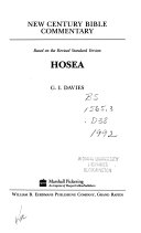 Hosea : based on the revised standard version /