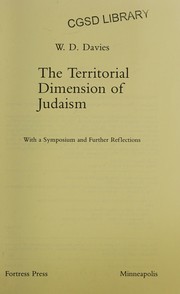 The territorial dimension of Judaism /