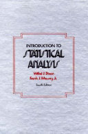 Introduction to statistical analysis /