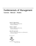 Fundamentals  of management : functions, behavior, models /