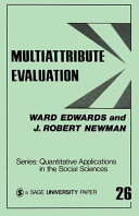 Multiattribute evaluation /
