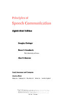 Principles of speech communication /