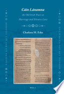 Cáin Lánamna an old Irish tract on marriage and divorce law /