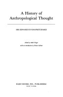 A history of anthropological thought /