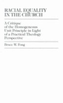 A critique of the homogeneous unit principle in light of a practical theology perspective /