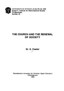 The church and the renewal of society /