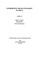 Interpreting the Old Testament in Africa /
