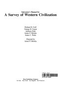 Instructor's manual for a survey of Western civilization /