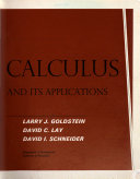 Calculus and its applications /