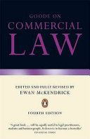 Goode on commercial law /