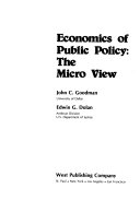 Economics of public policy : the micro view /