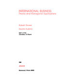 International business : theory and managerial applications /