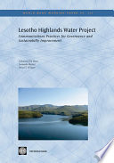 Lesotho Highlands water project communication practices for governance and sustainability improvement /