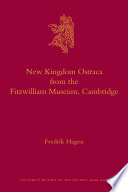 New Kingdom ostraca from the Fitzwilliam Museum, Cambridge