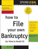 How to file your own bankruptcy (or how to avoid it)
