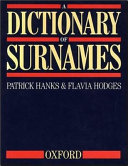 A dictionary of surnames /