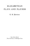 Elizabethan plays and players /
