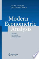 Modern Econometric Analysis Surveys on Recent Developments /