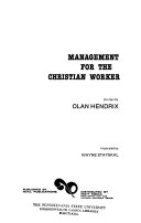 Management for the Christian worker /