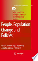 People, Population Change and Policies Lessons from the Population Policy Acceptance Study Vol. 1: Family Change /