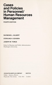 Cases and policies in personnel/human resources management /