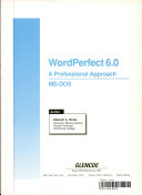Wordperfect 6.0 : a professional approach:MS-DOS /