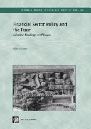 Financial sector policy and the poor selected findings and issues /