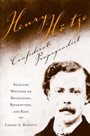 Henry Hotze, Confederate propagandist selected writings on revolution, recognition, and race /