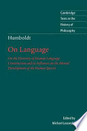 On language : on the diversity of human language construction and its influence on the ... /