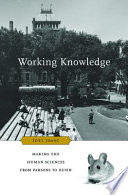 Working knowledge making the human sciences from Parsons to Kuhn /