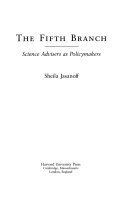 The fifth branch : science advisers as policymakers /