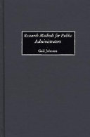 Research methods for public administrators