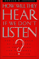 How will they hear if we don't listen? /