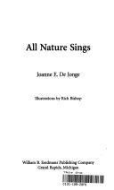 All nature sings /