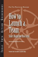 How to launch a team start right for success /