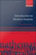 Introduction to modern analysis