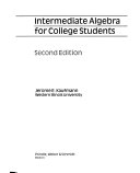 Intermediate algebra for college students /