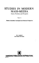 Studies in modern mass-media : issues, problems, and prospects /