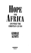 Hope for Africa and what the Christian can do /