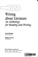 Writing about literature : an anthopology for reading and writing /