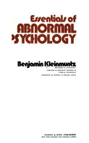 Essentials of abnormal psychology. /