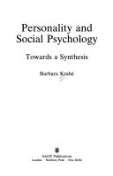 Personality and social psychology : towards a synthesis /