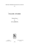 Pauline studies : collected essays /