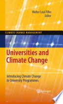 Universities and Climate Change Introducing Climate Change to University Programmes /
