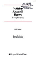 Writing research papers : a complete guide /