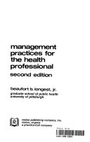 Management practices for the health professional /